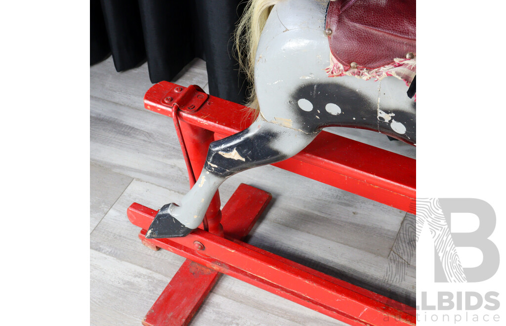 Vintage Australian Roebuck Painted Rocking Horse
