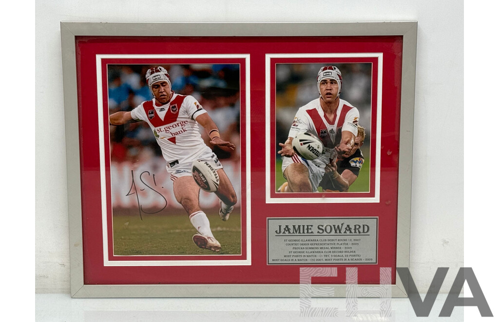 Jamie Soward Personally Signed Photograph Presentation