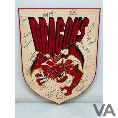 St George Illawarra Dragons NRL Signed Plaque