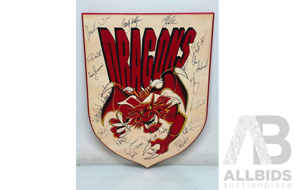 St George Illawarra Dragons NRL Signed Plaque