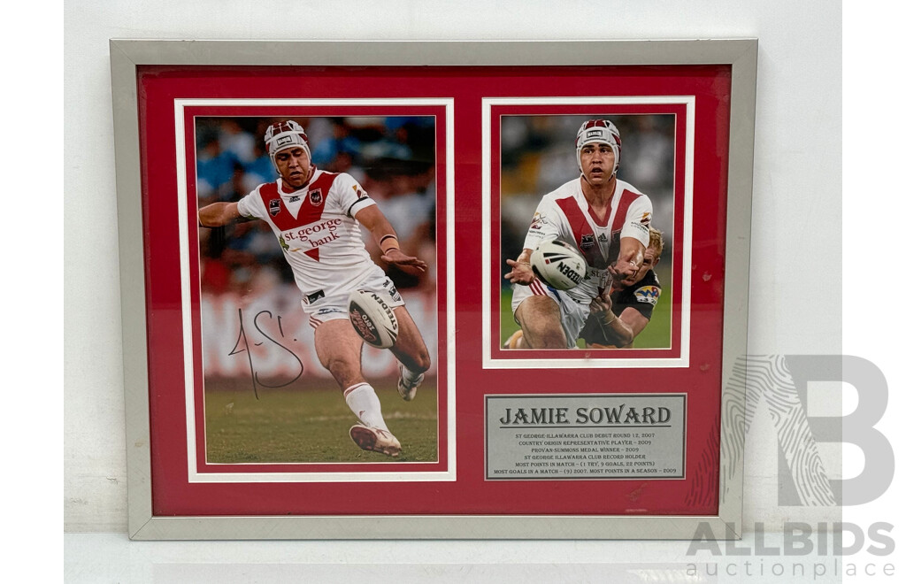 Jamie Soward Personally Signed Photograph Presentation