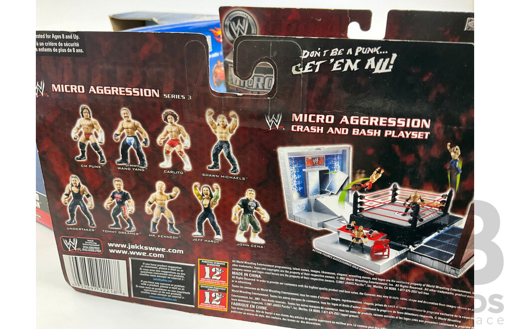 Hot Wheels Stone Cold Steve Austin Diecast Monster Truck with Three Jakks Pacific WWF Micro Aggression Triple Packs