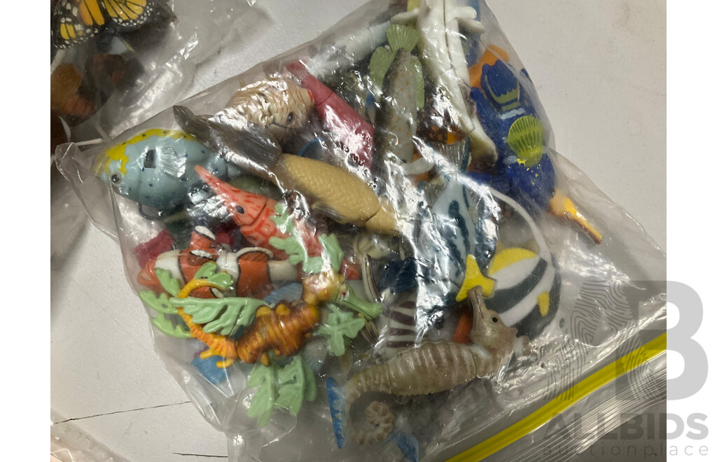 Large Assortment of Yowie and Similar Figurines with Beyblade Tazo Tops - Approximately Two Kilograms