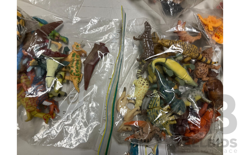 Large Assortment of Yowie and Similar Figurines with Beyblade Tazo Tops - Approximately Two Kilograms