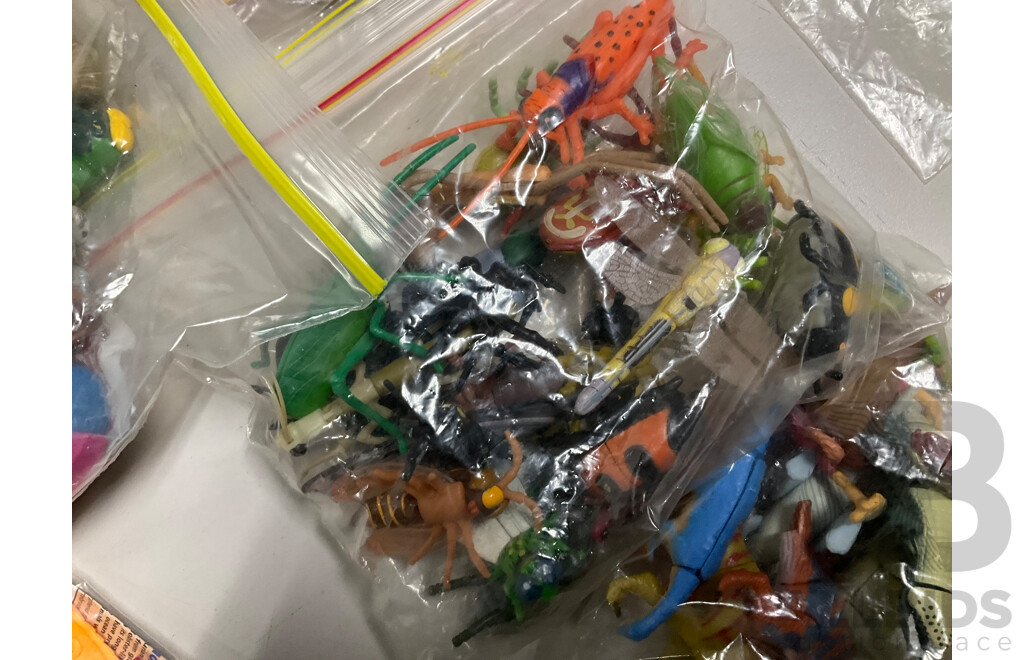 Large Assortment of Yowie and Similar Figurines with Beyblade Tazo Tops - Approximately Two Kilograms