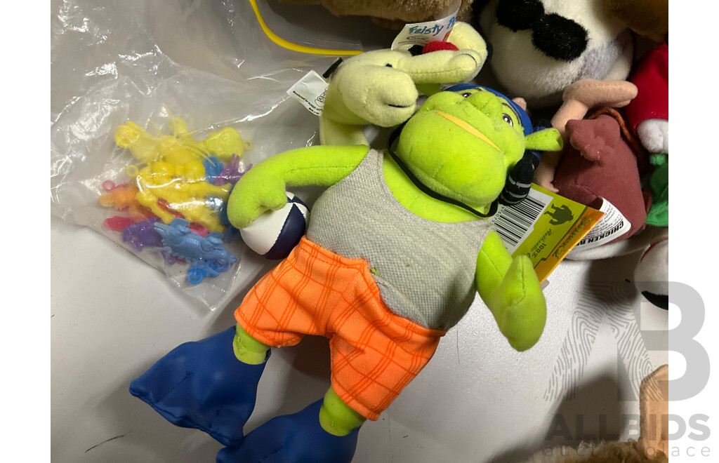 Collection of Plush Toys and Boxed Digital Puppy Including Shrek, Gremlin, Kenny, Robin and More
