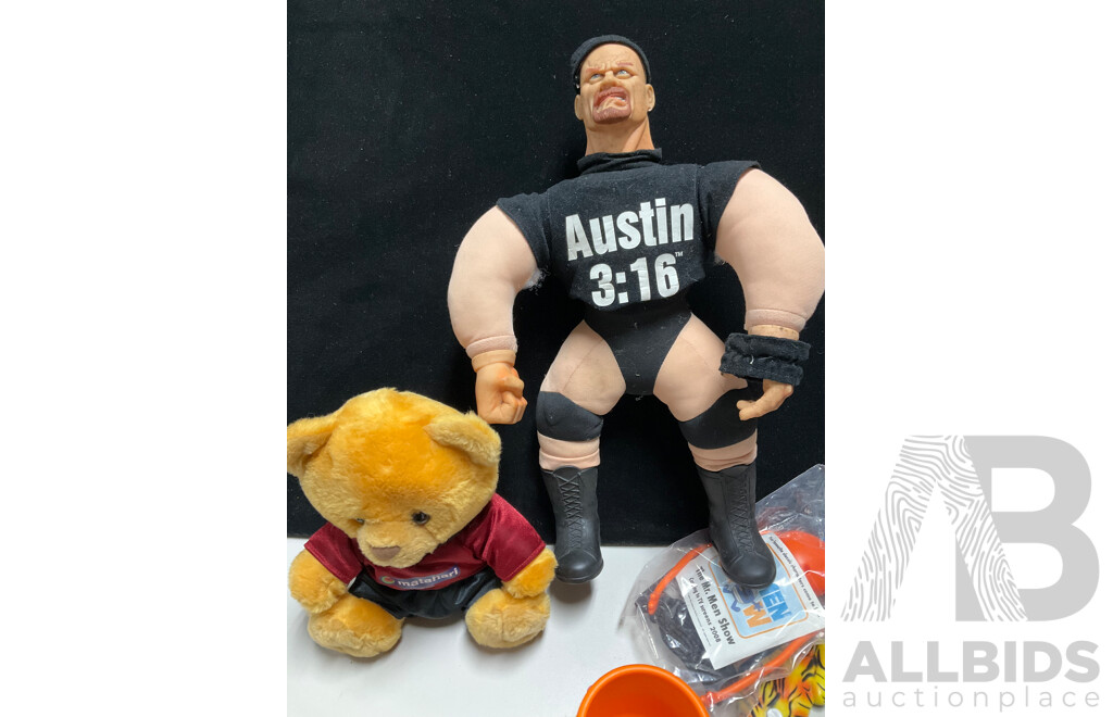 Collection of Toys and Collectibles Including the Simpsons, South Park, Steve Austin, Disney and More
