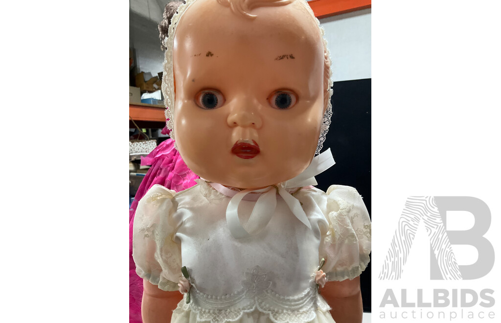 Three Large Vintage Dolls Including Kader
