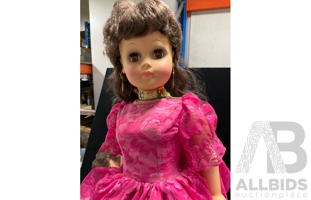 Three Large Vintage Dolls Including Kader