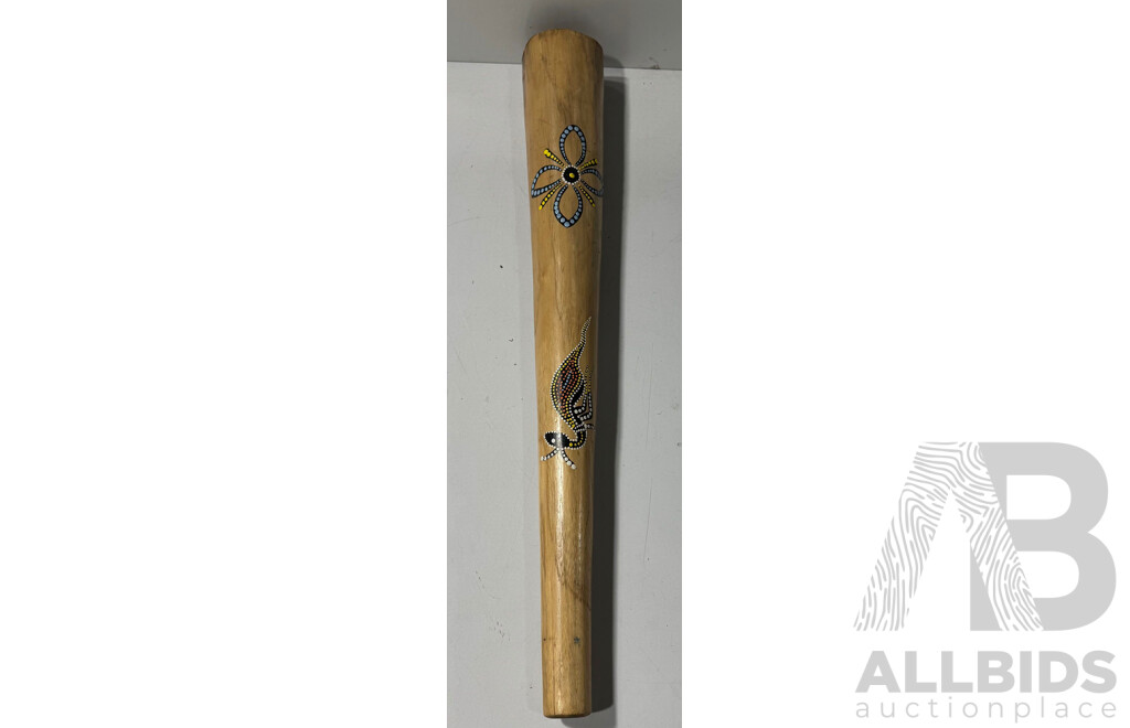 Dot Painted Flower and Insect Australian Indigenous Didgeridoo