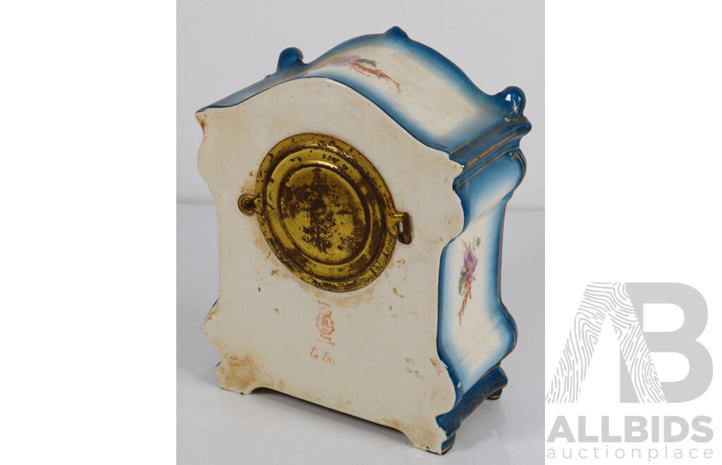 Ansonia Royal Bon Porcelain Mantle Clock 