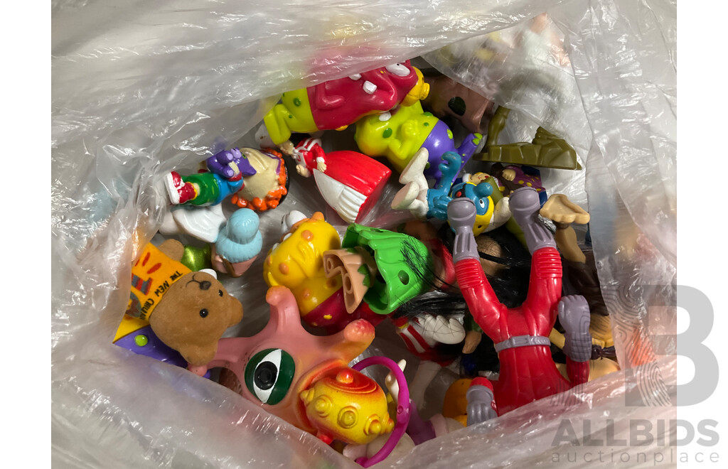 Large Collection of Display Figures Including Smurfs, Rugrats, Sesamee Street, Disney, Mc Donalds LCD Games and More