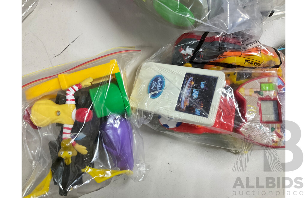 Large Collection of Display Figures Including Smurfs, Rugrats, Sesamee Street, Disney, Mc Donalds LCD Games and More