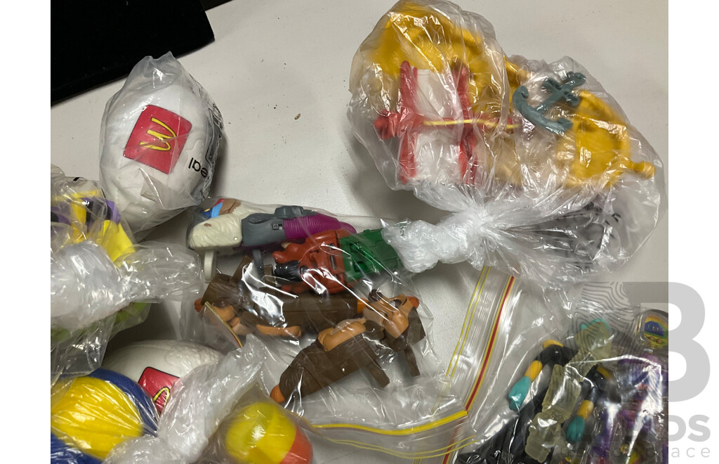 Large Collection of Display Figures Including Smurfs, Rugrats, Sesamee Street, Disney, Mc Donalds LCD Games and More