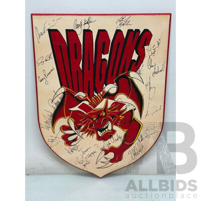 St George Illawarra Dragons NRL Signed Plaque