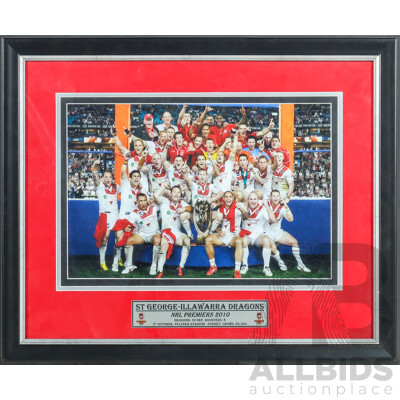 St George Illawarra Dragons Framed 2010 NRL Premiers Photograph