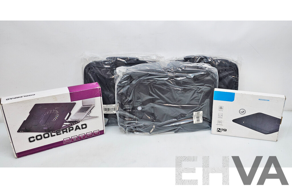 Assorted Lot of HP Laptop Bags & Cooler Fans