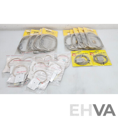 Assorted Lot of Security Cables & Monitor Arm
