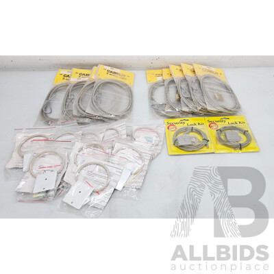 Assorted Lot of Security Cables & Monitor Arm