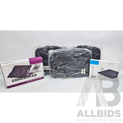 Assorted Lot of HP Laptop Bags & Cooler Fans