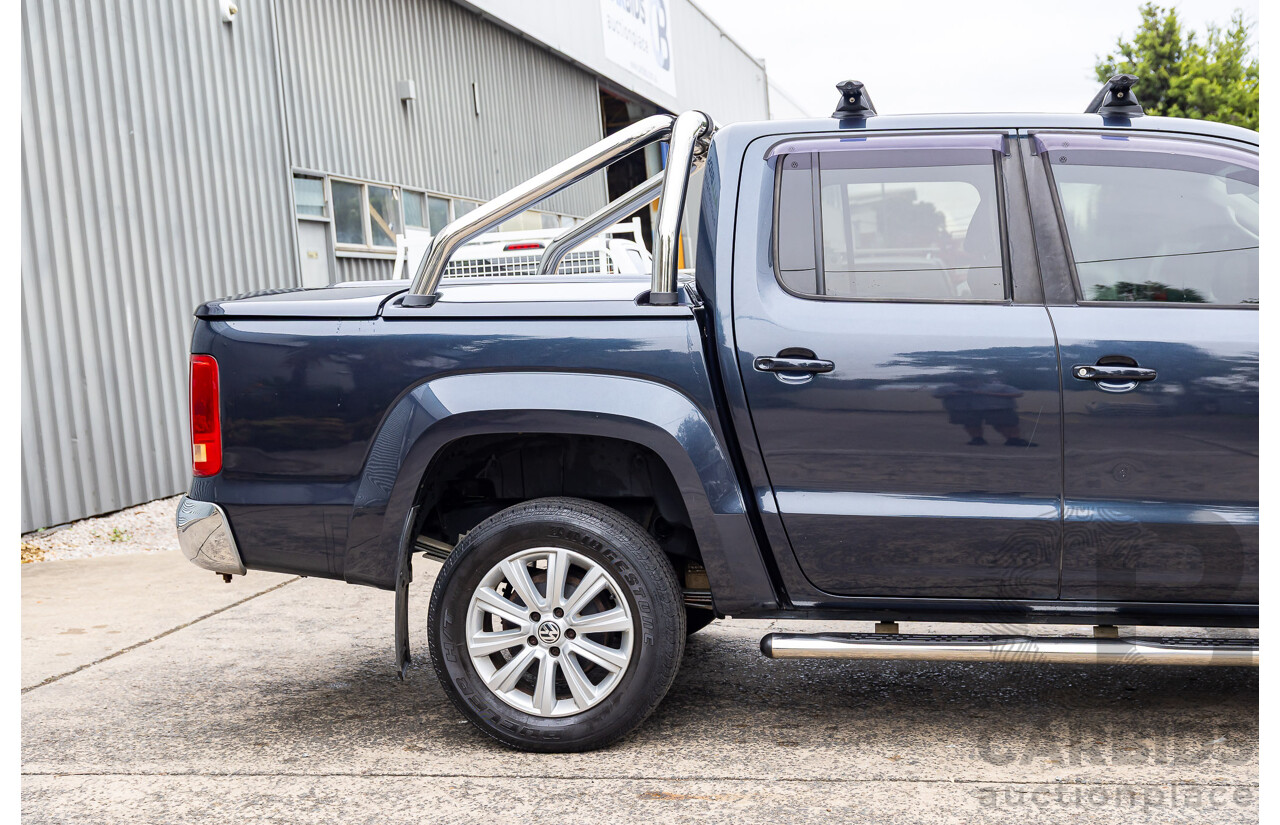 03/2016 Volkswagen Amarok TDI420 Highline (4x4) 4x4 2H MY16 Dual Cab Utility Starlight Blue Metallic Turbo Diesel 2.0L