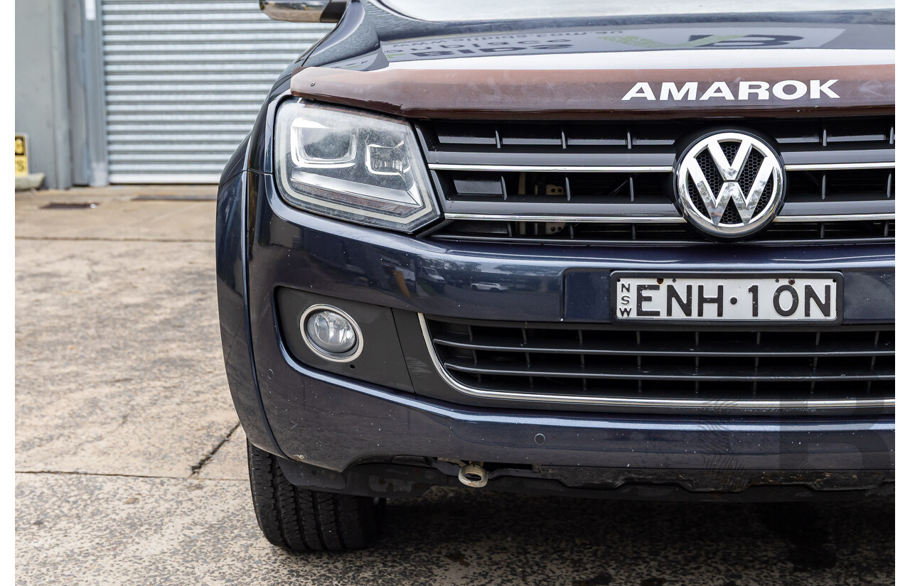 03/2016 Volkswagen Amarok TDI420 Highline (4x4) 4x4 2H MY16 Dual Cab Utility Starlight Blue Metallic Turbo Diesel 2.0L