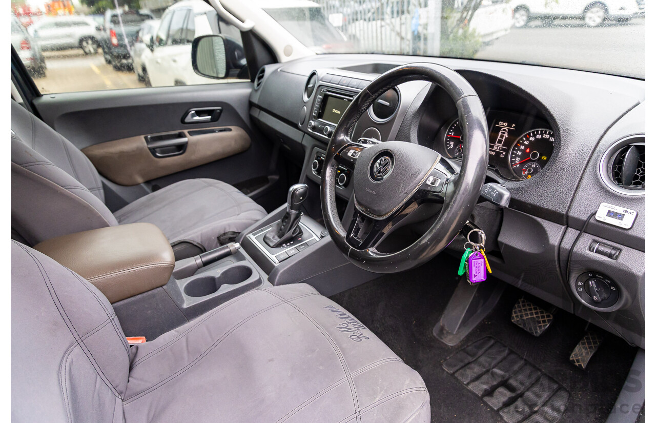 03/2016 Volkswagen Amarok TDI420 Highline (4x4) 4x4 2H MY16 Dual Cab Utility Starlight Blue Metallic Turbo Diesel 2.0L