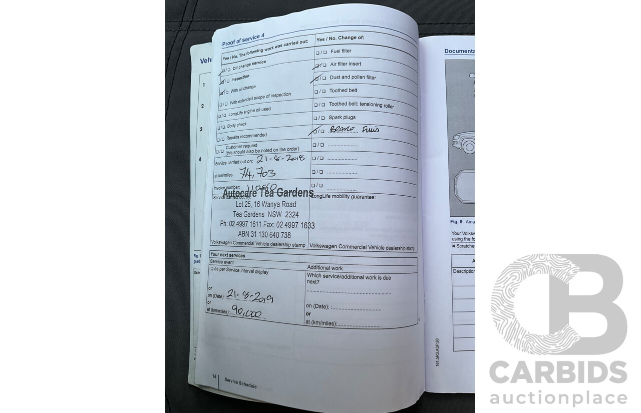 03/2016 Volkswagen Amarok TDI420 Highline (4x4) 4x4 2H MY16 Dual Cab Utility Starlight Blue Metallic Turbo Diesel 2.0L
