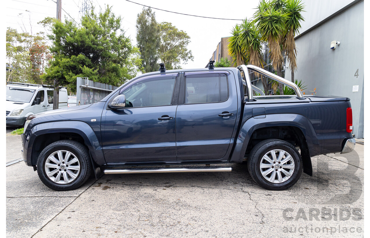 03/2016 Volkswagen Amarok TDI420 Highline (4x4) 4x4 2H MY16 Dual Cab Utility Starlight Blue Metallic Turbo Diesel 2.0L