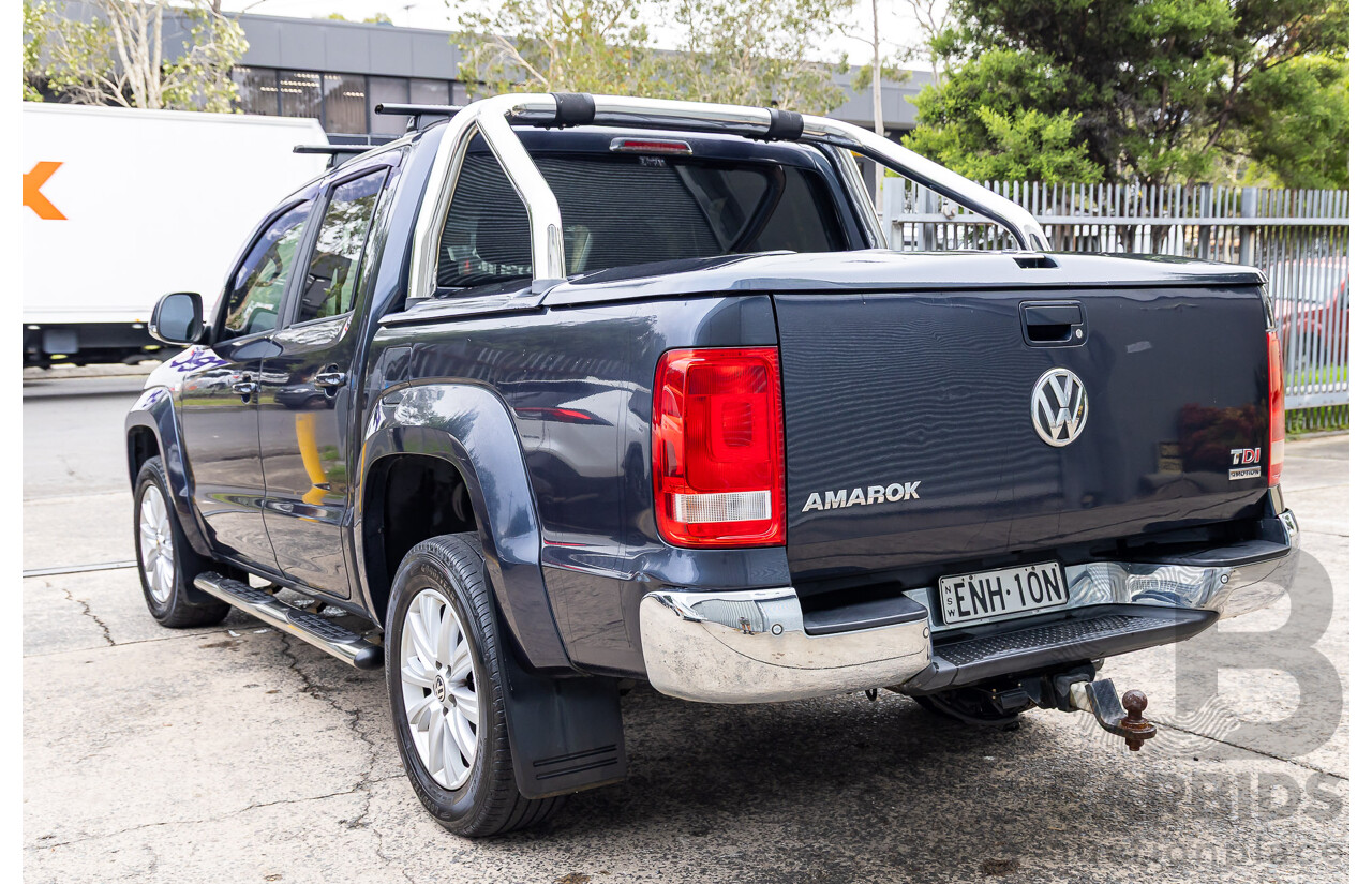03/2016 Volkswagen Amarok TDI420 Highline (4x4) 4x4 2H MY16 Dual Cab Utility Starlight Blue Metallic Turbo Diesel 2.0L