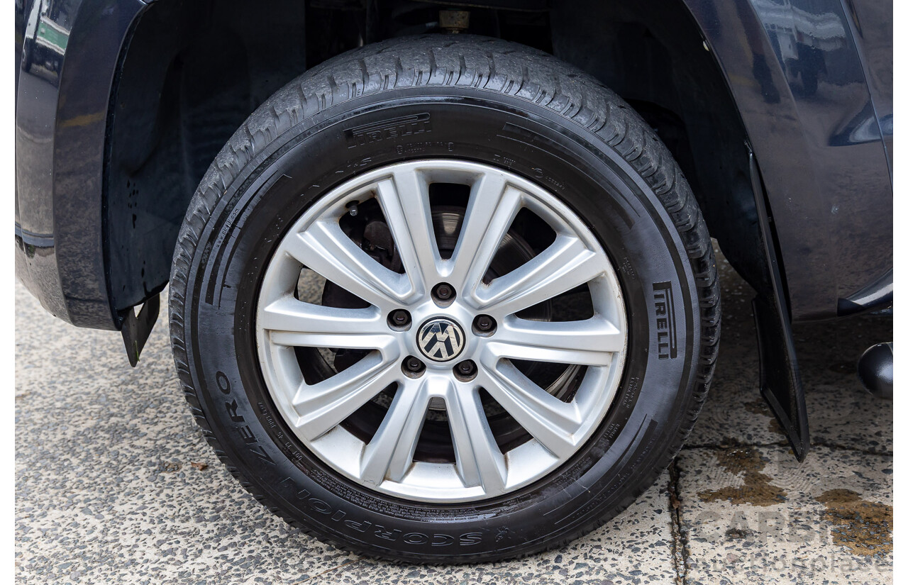 03/2016 Volkswagen Amarok TDI420 Highline (4x4) 4x4 2H MY16 Dual Cab Utility Starlight Blue Metallic Turbo Diesel 2.0L
