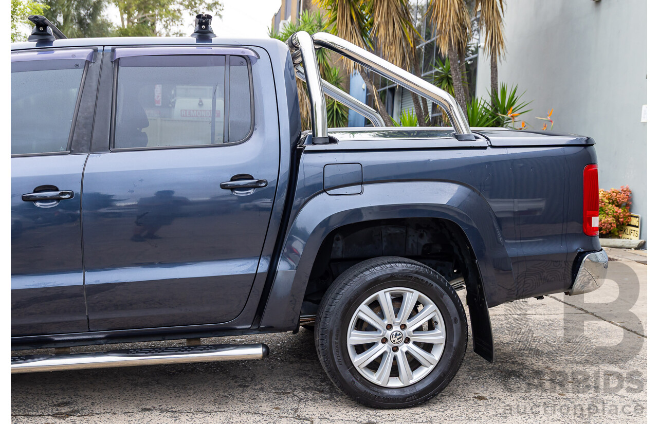 03/2016 Volkswagen Amarok TDI420 Highline (4x4) 4x4 2H MY16 Dual Cab Utility Starlight Blue Metallic Turbo Diesel 2.0L
