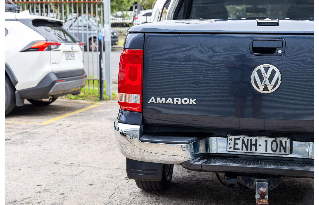 03/2016 Volkswagen Amarok TDI420 Highline (4x4) 4x4 2H MY16 Dual Cab Utility Starlight Blue Metallic Turbo Diesel 2.0L