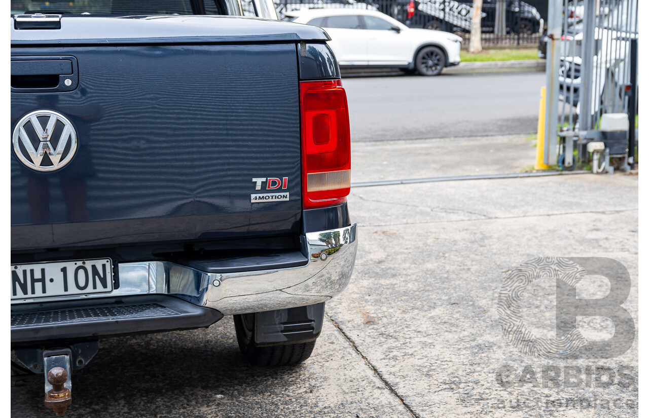 03/2016 Volkswagen Amarok TDI420 Highline (4x4) 4x4 2H MY16 Dual Cab Utility Starlight Blue Metallic Turbo Diesel 2.0L