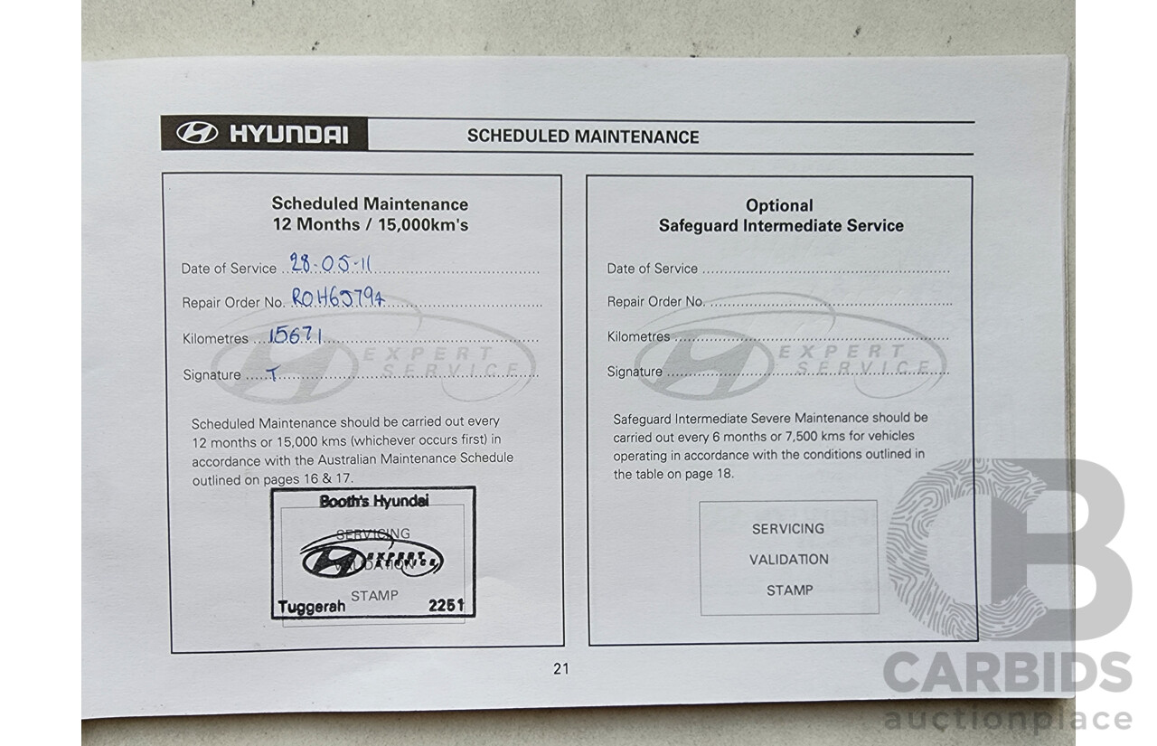 4/2010 Hyundai Santa Fe Elite CRDi (4x4) CM MY10 4d Wagon White 2.2L