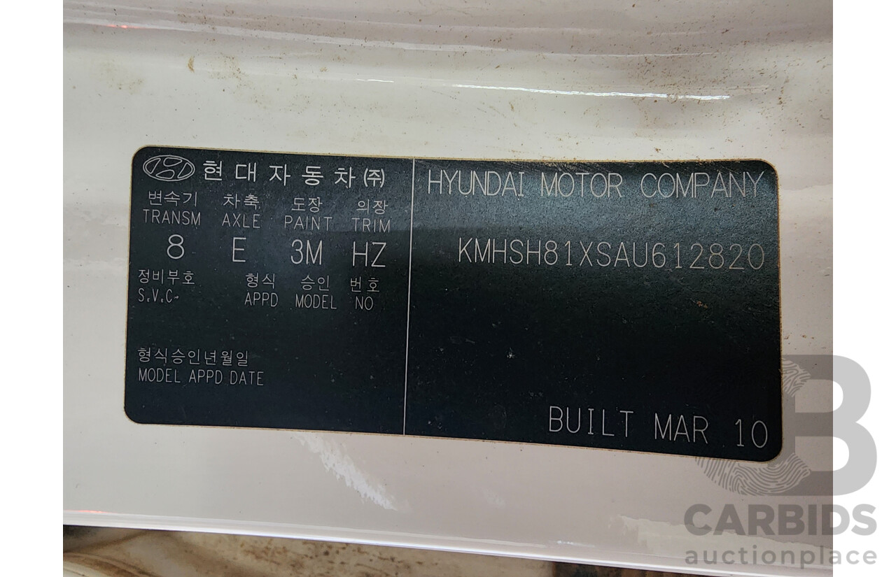 4/2010 Hyundai Santa Fe Elite CRDi (4x4) CM MY10 4d Wagon White 2.2L