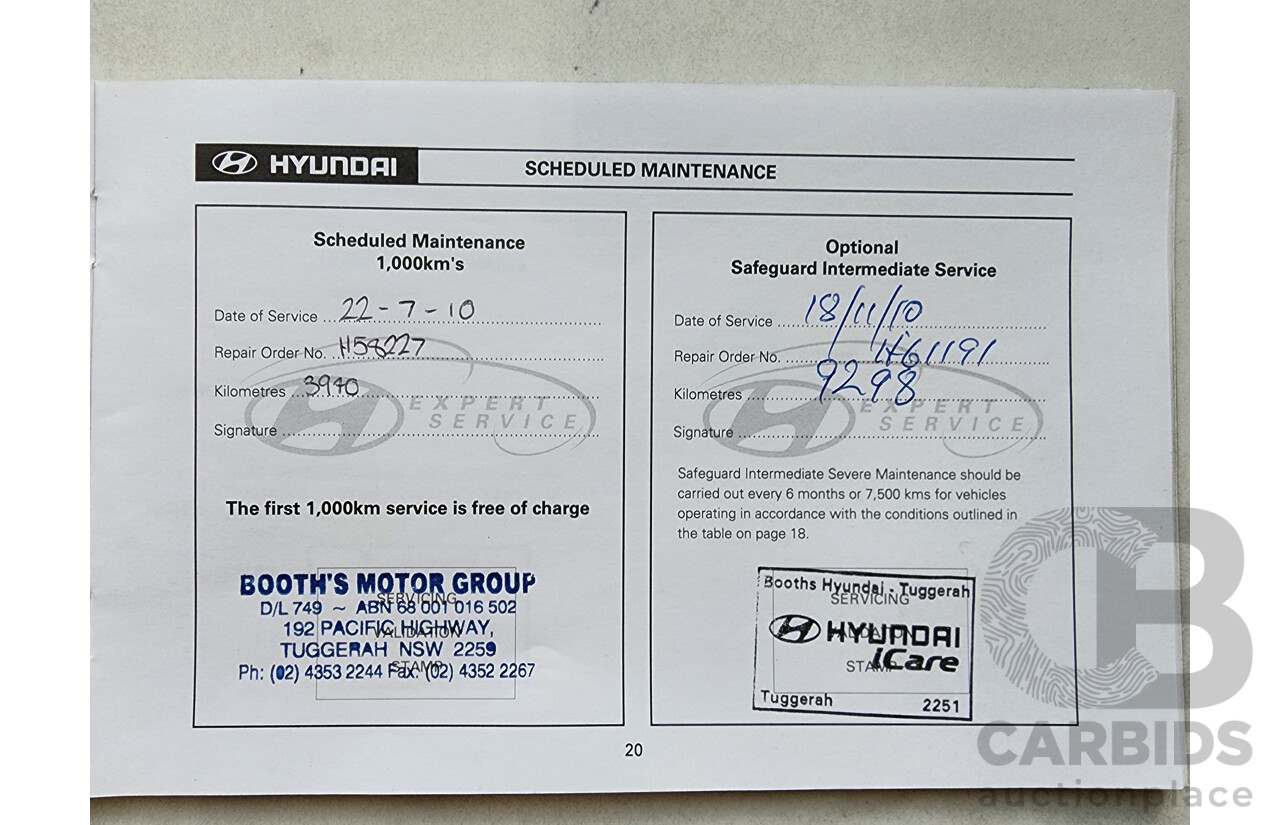 4/2010 Hyundai Santa Fe Elite CRDi (4x4) CM MY10 4d Wagon White 2.2L