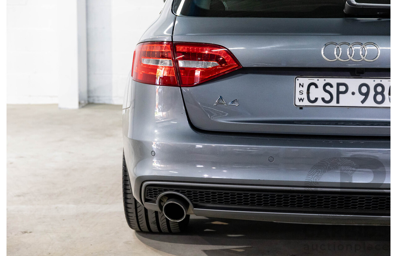5/2014 Audi A4 2.0 TFSI Avant Quattro (AWD) B8 (8K) MY14 4d Wagon Monsoon Grey Metallic Turbo 2.0L