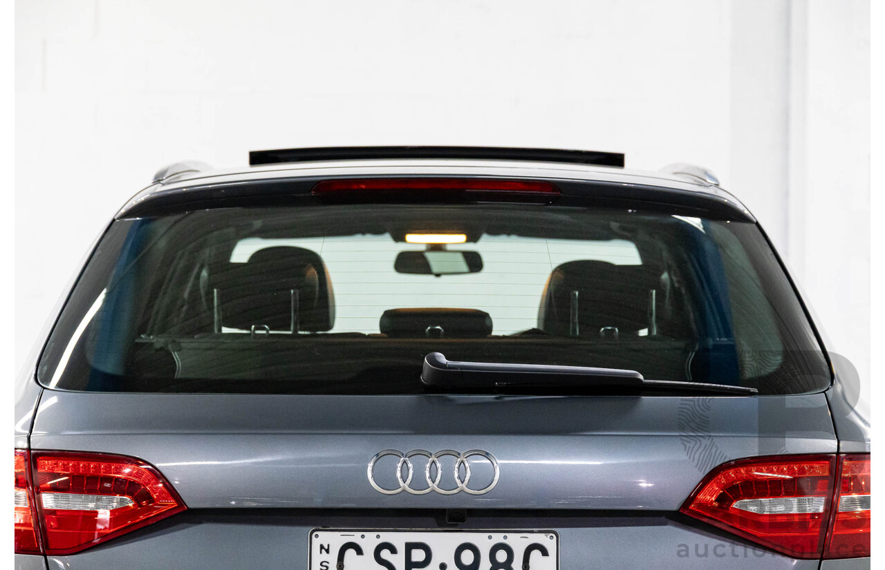 5/2014 Audi A4 2.0 TFSI Avant Quattro (AWD) B8 (8K) MY14 4d Wagon Monsoon Grey Metallic Turbo 2.0L
