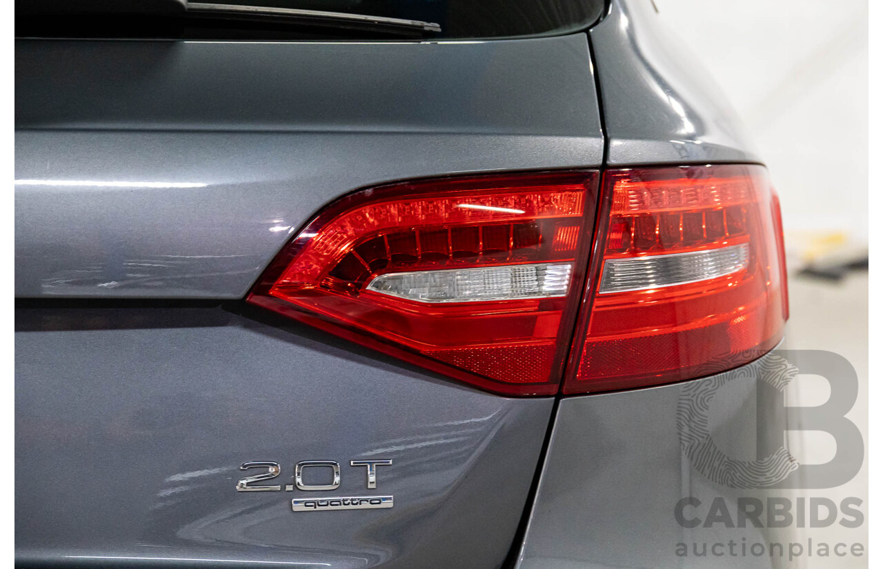 5/2014 Audi A4 2.0 TFSI Avant Quattro (AWD) B8 (8K) MY14 4d Wagon Monsoon Grey Metallic Turbo 2.0L