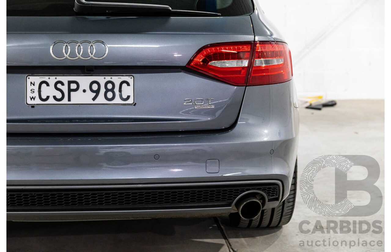 5/2014 Audi A4 2.0 TFSI Avant Quattro (AWD) B8 (8K) MY14 4d Wagon Monsoon Grey Metallic Turbo 2.0L