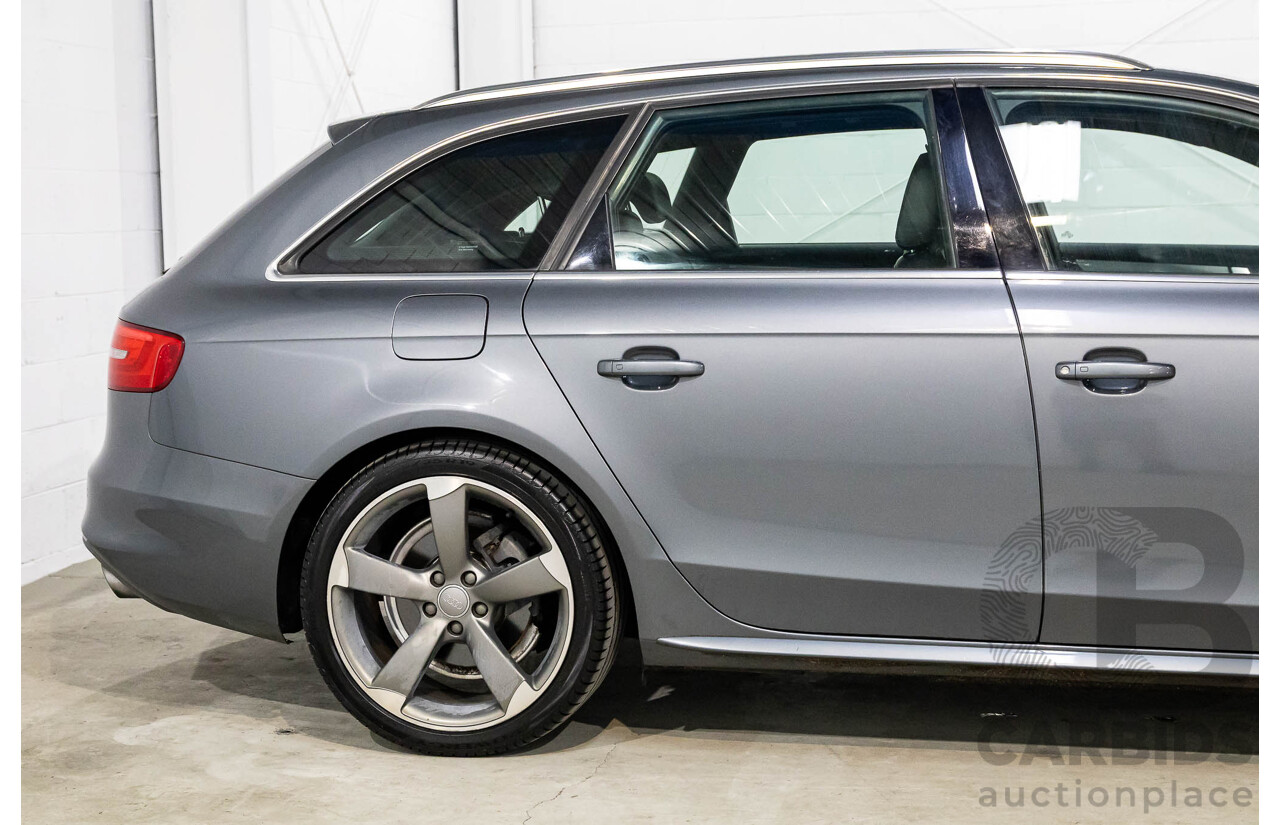 5/2014 Audi A4 2.0 TFSI Avant Quattro (AWD) B8 (8K) MY14 4d Wagon Monsoon Grey Metallic Turbo 2.0L