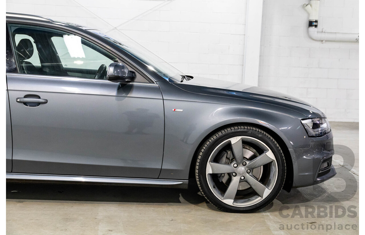 5/2014 Audi A4 2.0 TFSI Avant Quattro (AWD) B8 (8K) MY14 4d Wagon Monsoon Grey Metallic Turbo 2.0L
