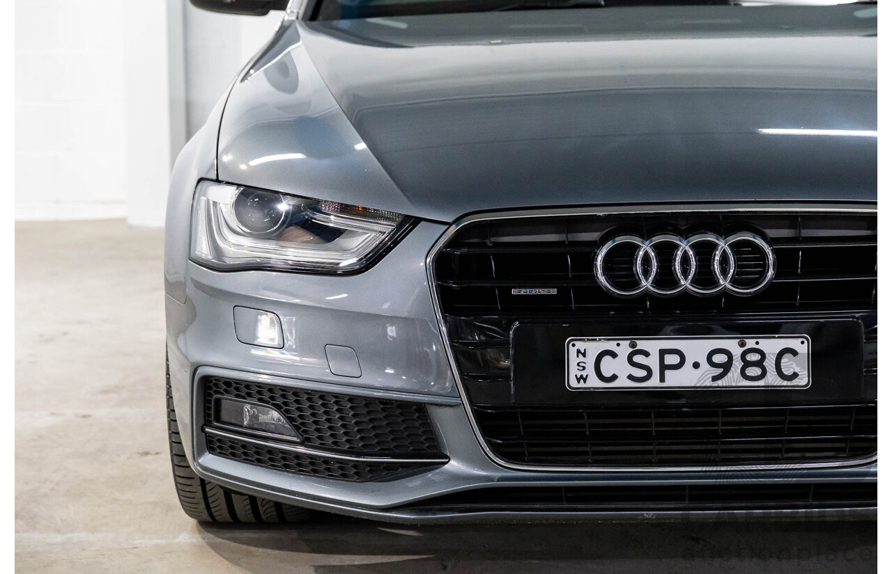 5/2014 Audi A4 2.0 TFSI Avant Quattro (AWD) B8 (8K) MY14 4d Wagon Monsoon Grey Metallic Turbo 2.0L