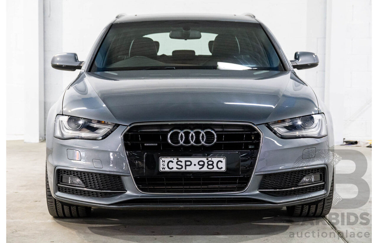 5/2014 Audi A4 2.0 TFSI Avant Quattro (AWD) B8 (8K) MY14 4d Wagon Monsoon Grey Metallic Turbo 2.0L