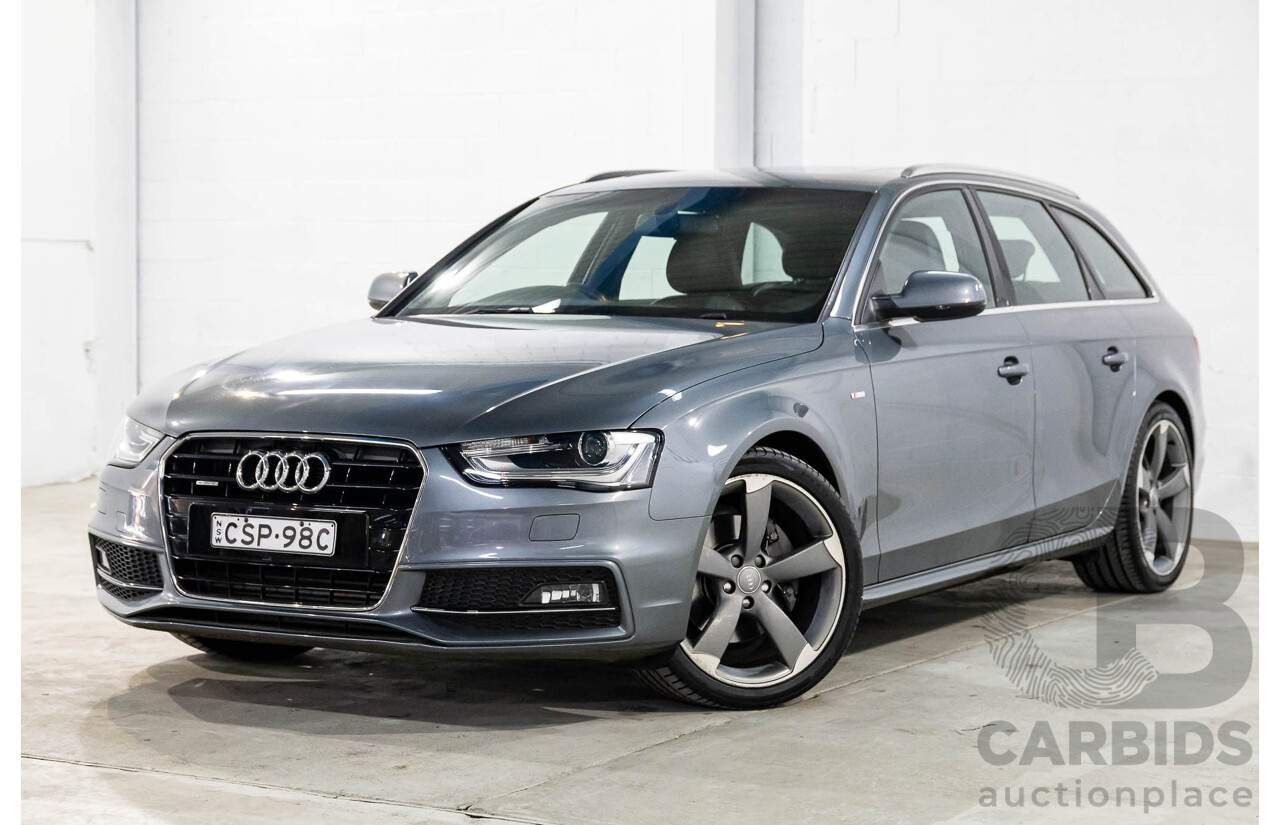5/2014 Audi A4 2.0 TFSI Avant Quattro (AWD) B8 (8K) MY14 4d Wagon Monsoon Grey Metallic Turbo 2.0L
