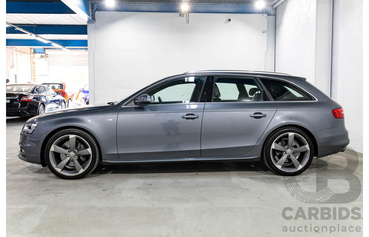 5/2014 Audi A4 2.0 TFSI Avant Quattro (AWD) B8 (8K) MY14 4d Wagon Monsoon Grey Metallic Turbo 2.0L