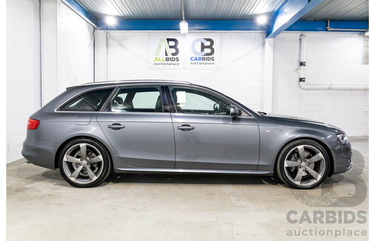 5/2014 Audi A4 2.0 TFSI Avant Quattro (AWD) B8 (8K) MY14 4d Wagon Monsoon Grey Metallic Turbo 2.0L