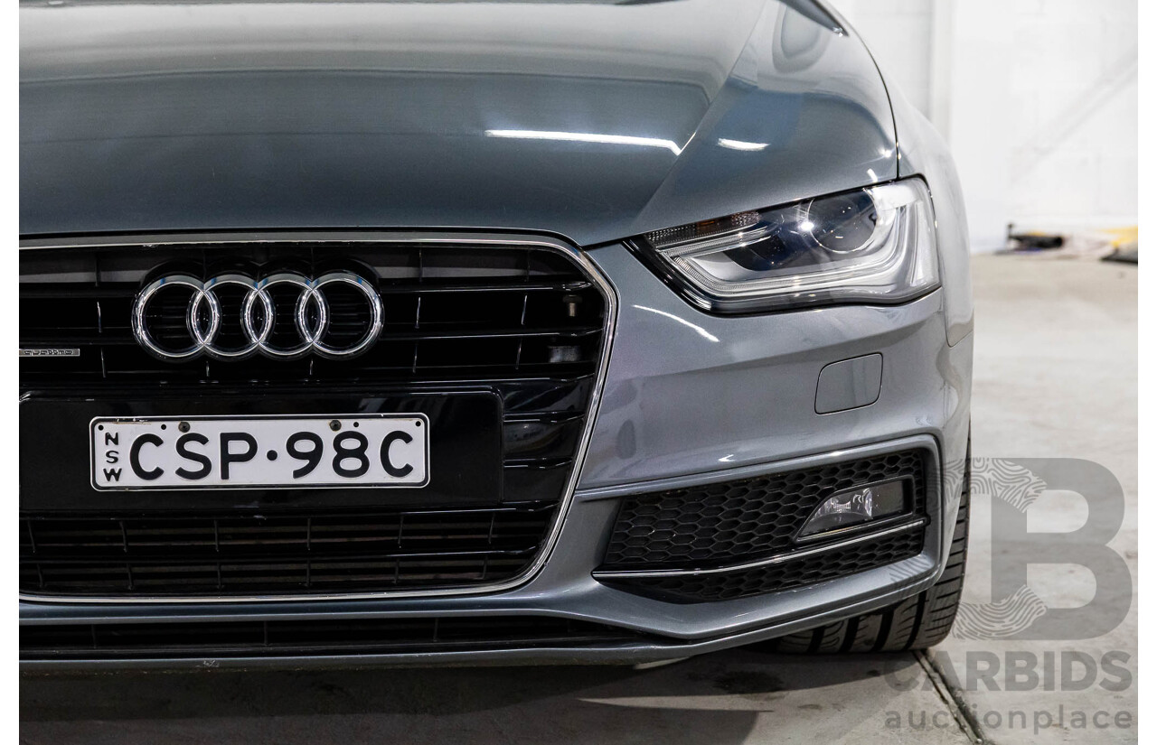 5/2014 Audi A4 2.0 TFSI Avant Quattro (AWD) B8 (8K) MY14 4d Wagon Monsoon Grey Metallic Turbo 2.0L