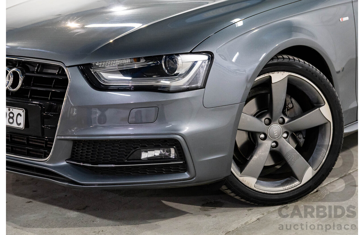 5/2014 Audi A4 2.0 TFSI Avant Quattro (AWD) B8 (8K) MY14 4d Wagon Monsoon Grey Metallic Turbo 2.0L
